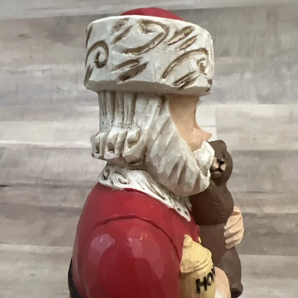 Santa Bear & Honeypot figurine by Midwest‎ Importers Cannon Falls 5 3/8